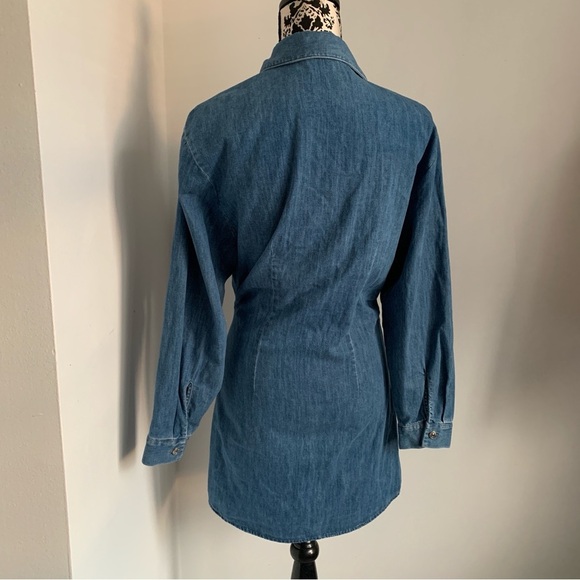 ZARA The Erin Denim Wrap Dress - Picture 10 of 14